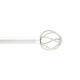 Home Trends 28 in. - 48 in. Drapery Rod Set, 5/8 in. Diameter - Satin Nickel Finish, Hollow Ball