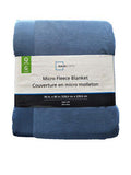 MAINSTAYS Solid Blue Micro Fleece Blanket, 90" x 90", 100% polyester