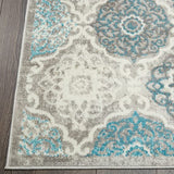 Home Dynamix Boho Andorra Transitional Damask Area , Grey-Blue, 6'6"x9'6" Retails $190+