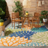 Amazing Nourison Aloha Indoor/Outdoor Floral Natural 3'6" x 5'6" Area Rug! Retails $179 W/Tax!