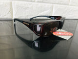 New Horizon Fits-Over Sunglasses or wear on their own! Polycarbonate Polarized Lenses! 100% UVA/UVB protection! Scratch Resistant Lenses! TORT AMBER M/L HG427C