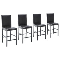 Andreana Counter Height Upholstered Dining Chairs (Set of 4), Black soft faux leather with metal frames! Retails $320+