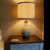New in box! Ericka Mini Ardichoke 24''Distressed off White/Light Beige Bedside Table Lamp! Retails $160+