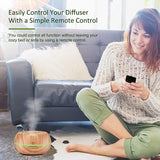 TWO-IN-ONE DIFFUSER & HUMIDIFIER WITH REMOTE! LARGE CAPACITY 16 HR RUN TIME & 7 LED LIGHTS!