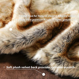 New BATTILO HOME Luxury Faux Fur Blanket Large 50 x60 Inches Super Soft Throw Blanket! Reversible to Plush Velvet! Nice packaging for Gift Giving! Retails $105+