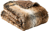 New BATTILO HOME Luxury Faux Fur Blanket Large 50 x60 Inches Super Soft Throw Blanket! Reversible to Plush Velvet! Nice packaging for Gift Giving! Retails $105+