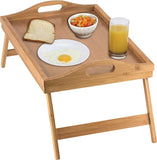 New Home-it Bed Tray Table with Folding Legs, and Breakfast Tray Bamboo Bed Table and Bed Tray with Legs
