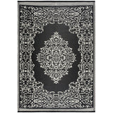 New Large 8Ft x 10Ft Stain & Fade Resistant Black & White Medallion Indoor/Outdoor Beverly Rugs Area Rug! Retails $310+