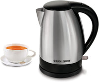 New BLACK+DECKER Electric Kettle, Brushed Stainless Steel Tea Kettle, Silver