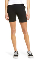 New Nordstrom BP. Ribbed Bike Shorts with scallop hem in Black, Sz M! FITS 8-10