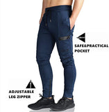 New BROKIG Mens Sidelock Gym Joggers Sweatpants Athletic Workout Track Pants, Navy! Sz 2X!