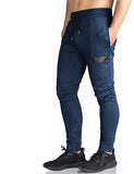 New BROKIG Mens Sidelock Gym Joggers Sweatpants Athletic Workout Track Pants, Navy! Sz 2X!