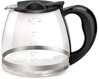 New BLACK+DECKER GC3000B 12-Cup Replacement Carafe, Black! Includes 2 lids that allow fit  to most B&D coffee makers!