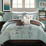 New Bed in a Bag! Chic Home Bliss Garden 8 Piece Embroidered Comforter Set, Queen, Sage! Retails $200+