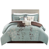 New Bed in a Bag! Chic Home Bliss Garden 8 Piece Embroidered Comforter Set, Queen, Sage! Retails $200+
