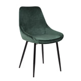New in box! Wayfair Coen Velvet Upholstered Side Chair (Set of 2) by Etta Avenue in Green, Retails $430+