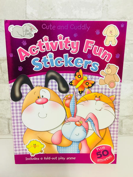 Brand new Cute & Cuddly Activity Fun Stickers Paperback! 48 Pages! Filled with colouring, dot to dot and drawing pages, plus matching, sorting & counting puzzles.