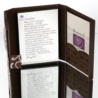 THE DAUGHTER MIRROR TRI-FOLD GIFT SET WITH ENGRAVED COMPACT MIRROR!