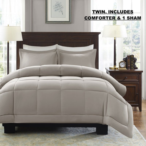 New Wayfair item! Twin Duncan Comforter Set in Taupe! Includes Ultra soft Comforter & Sham! Retails $95+