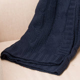 New Wayfair Item! Eastin Dual Cable Throw in Navy! Retails $72+ on Sale!