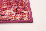 New ECARPETGALLERY Rainbow Vintage Dark Pink, Red Area Rug Runner, 2 Ft 7 inch X 8 Ft
