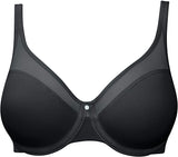 Wonderbra Women's Comfort-U Design Full-Support Underwire Bra, Black Size 38B