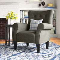 New Wayfair Euart 30'' Wide Tufted Armchair by Andover Mills in BROWN! Retails $529+
