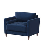New in box! Wayfair Garren 39.8'' Wide Tufted Club Chair by Mercury Row in Navy Blue! Retails $470+