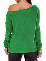 Missguided Knitted Off-Shoulder Sweater, Bright Green, SZ S/M!