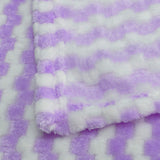 New 60"X80" XL PLUSH THROW BLANKET PURPLE/WHITE!! GREAT QUALITY!