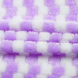 New 60"X80" XL PLUSH THROW BLANKET PURPLE/WHITE!! GREAT QUALITY!