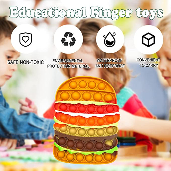 New Large Burger Sensory Fidget Pop it Toy by SUSIMOND!