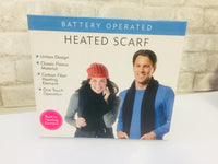 Brand new no box! Battery Operated Unisex Heated Scarf with Pockets & Carbon Fiber Heating Element, Black! Retail $39.99