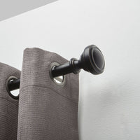 Brand new hometrends Noble 1" Drapery Rod Set 66-120" Matte Black!