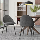 Wayfair Item! Holmes Upholstered Side Chair (Set of 2) in Smoke Grey - Fully Assembled! Retails $340+