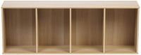 Brand new in box! Iris Ohyama, 4 lockers MDF wood shelf/storage furniture/Cube Bookcase CX-4, beige, 41.5 x 29 x 116.5 cm, Light Brown, 4 compartments!