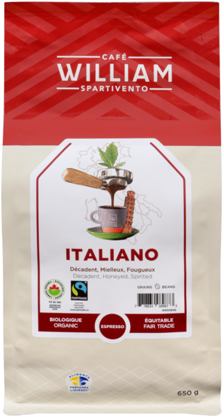 New William Spartivento Organic Coffee Italiano Beans Espresso 650 g