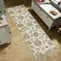 New Superior Jacobean Collection Area Rug, 8mm Pile Height with Jute Backing, Beautiful Floral Pattern Woven Runner, 2'7" x 8'! Made in Egypt!