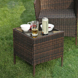 New Fully Assembled jagger 3 piece rattan seating group with Tan cushions! Retails $320+