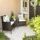 New Fully Assembled jagger 3 piece rattan seating group with Tan cushions! Retails $320+