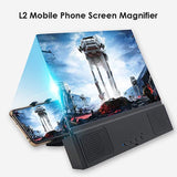 New JJYPY 12 Inch L2 Mobile Phone Screen 3D Video Magnifier Amplifier Stand Bracket