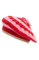 Brand new KATE SPADE Bold Stripe Beret - Red In Charm Red/fleur De Lis/gold, one size! Retails $48US+