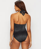 New with tags! Stunning Kenneth Cole Metallic one piece tummy toner swimsuit, Sz M! Retails $125+