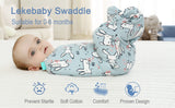 New 2 Pack Lekebaby Baby Newborn Swaddle Wrap Blanket 0-3 Months Unisex, 100% Cotton, Pack of 2! Retails $30+