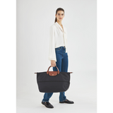 New Nordstrom Le Pliage 21-Inch Expandable Travel Bag by LONGCHAMP, Black! Folds into small compact when not in use! Retails $330+