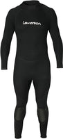 New with tags! Lemorecn Mens Wetsuits Jumpsuit Neoprene 3/2mm Full Body Diving Suit, Black, Sz XL! See size chart in pics