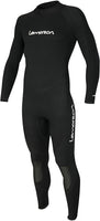 New with tags! Lemorecn Mens Wetsuits Jumpsuit Neoprene 3/2mm Full Body Diving Suit, Black, Sz XL! See size chart in pics