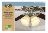 New Hampton Bay Williamson LED Universal Ceiling Fan Light Kit Brushed Nickel! Fan NOT Included! This adds lighting to any fan!