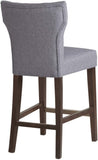Gellert 26" Counter Stool- Hardwood, Linen Stool - Light Grey, Modern Classic Style Bar Height Stool - 1 Piece Button Tufted! Only have 1 in Stock!Retails $250+