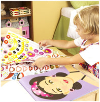 Brand new Melissa & Doug large format Sticker Pad, Make-A-Face! With 250 stickers of pretty features and glamorous accessories and a pad full of models to decorate
